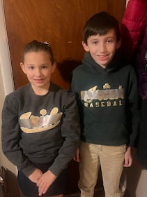 Shannon says When your school’s mascot is the Fighting Irish, but your Buckeye fans. You make it work for spirit day at school! Griffin and Sophia say LET’S GO BUCKEYES!