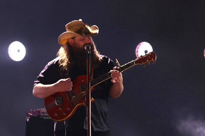 Chris Stapleton performing on stage