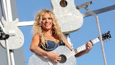 INDIO, CALIFORNIA - APRIL 28: (FOR EDITORIAL USE ONLY) Megan Moroney performs at the T-Mobile Mane Stage during the 2024 Stagecoach Festival at Empire Polo Club on April 28, 2024 in Indio, California. (Photo by Amy Sussman/Getty Images for Stagecoach)