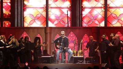 INDIO, CALIFORNIA - APRIL 26: (FOR EDITORIAL USE ONLY) Eric Church performs at the T-Mobile Mane Stage during the 2024 Stagecoach Festival at Empire Polo Club on April 26, 2024 in Indio, California. (Photo by Amy Sussman/Getty Images for Stagecoach)