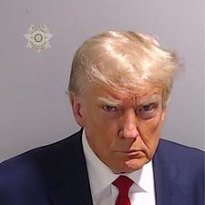 The former president who is facing 91 criminal counts in several jurisdictions is selling holiday wrapping paper that features his scowling face from a mug shot taken in Georgia when he was indicted there.
