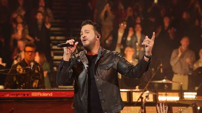 Luke Bryan sings during Wednesday's show.
