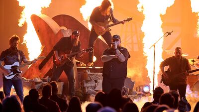 NASHVILLE, TENNESSEE - NOVEMBER 20: EDITORIAL USE ONLY Luke Combs performs onstage during The 58th Annual CMA Awards at Bridgestone Arena on November 20, 2024 in Nashville, Tennessee. (Photo by Theo Wargo/Getty Images)
